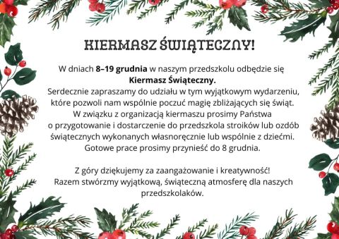 KIERMASZ ŚWIĄTECZNY
