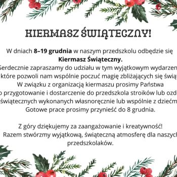 KIERMASZ ŚWIĄTECZNY